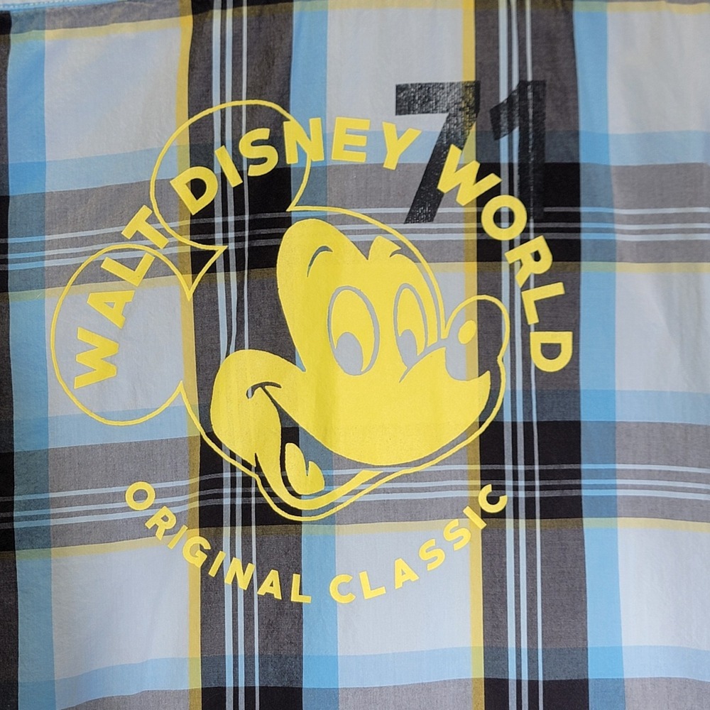 Disney Parks Plaid Short Sleeve Disneyland 1955 Button Down Shirt Size Large - Picture 3 of 6